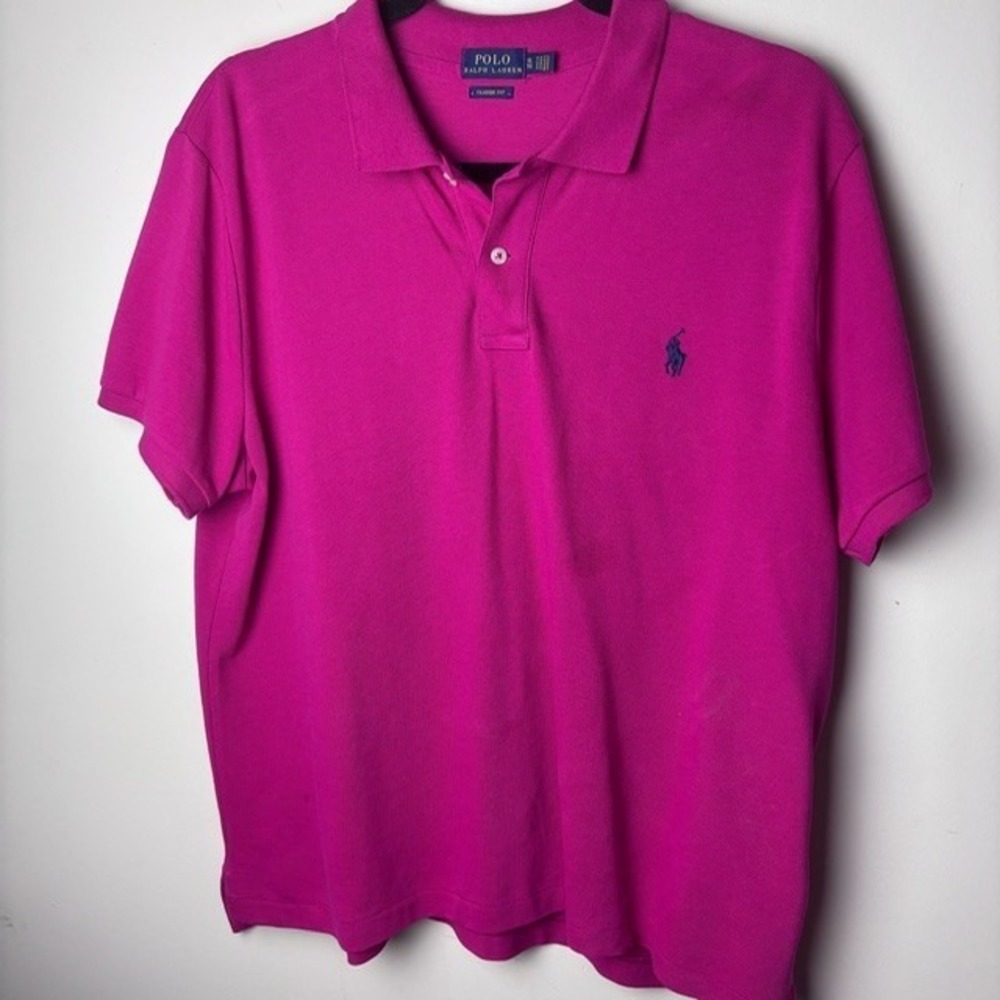 Mens XL Polo Ralph Lauren Golf Polo Shirt Pink Classic Fit Short Sleeve Logo